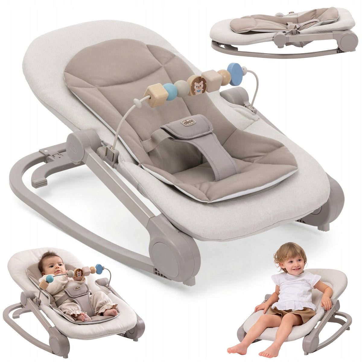 BABY LOUNGER HIGH CHAIR FOR CHILDREN CRADLE UP TO 18KG CHICCO BEIGE