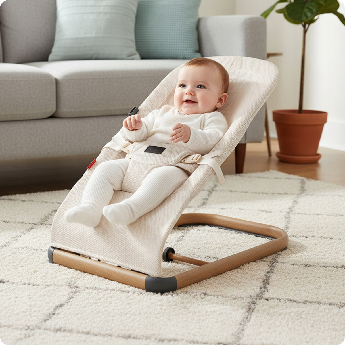 BABY LOUNGER ROCKER FOLDING 3 LEVELS OF ADJUSTMENT - Moln Packaging status original
