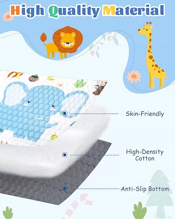 BABY MAT SAFE COTTON NON-SLIP FOLDING BABIES Kid's age 12+ months