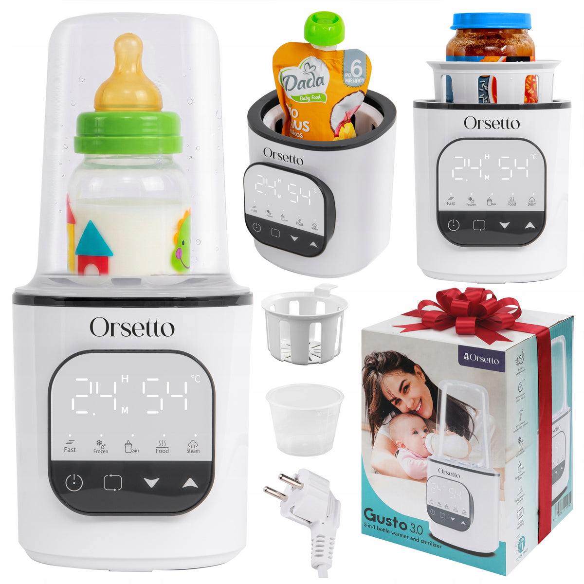 BABY MILK BOTTLE WARMER MULTIFUNCTIONAL GUSTO 5IN1