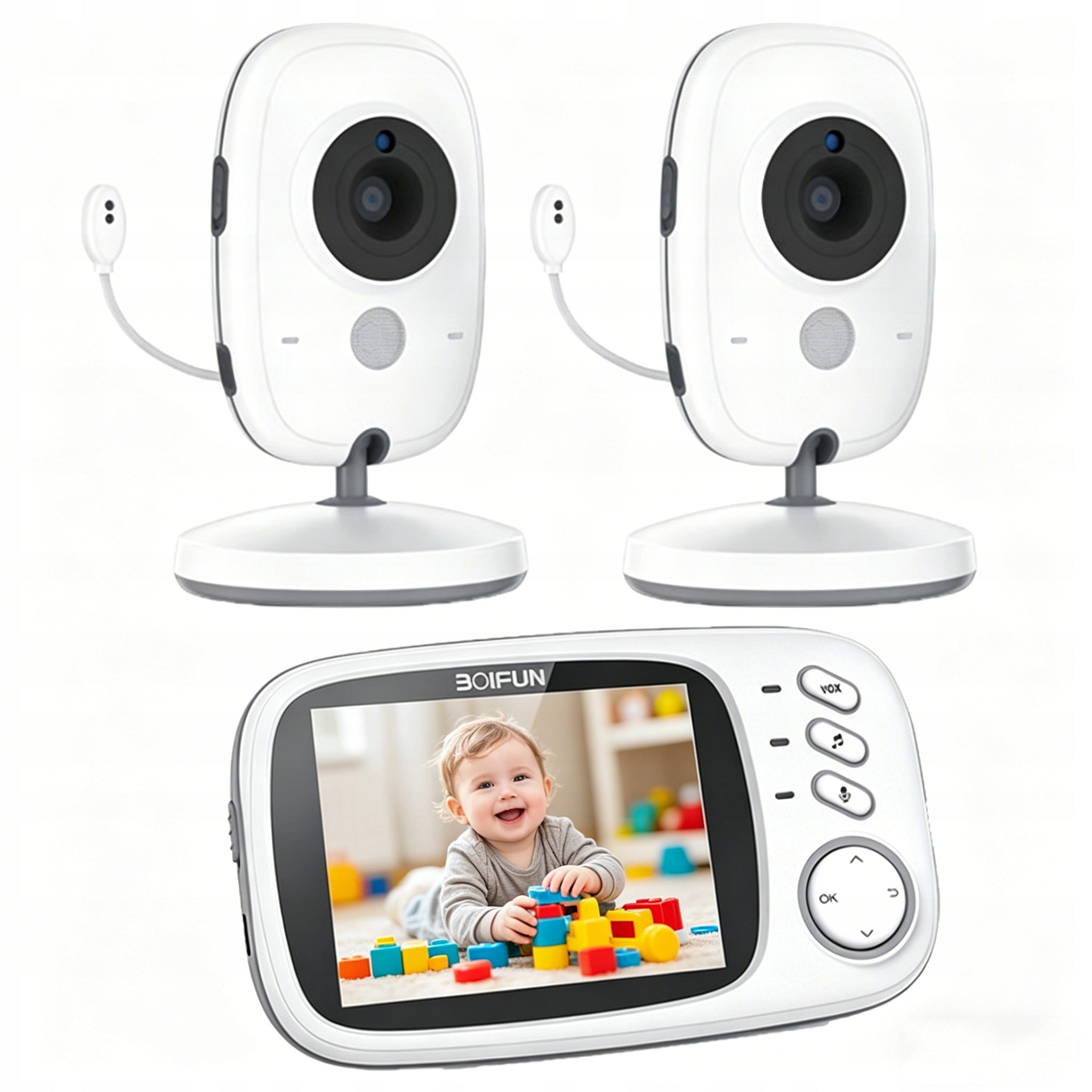 BABY MONITOR 2 LIVE CAMERA LCD 3.2" for mom, for elderly