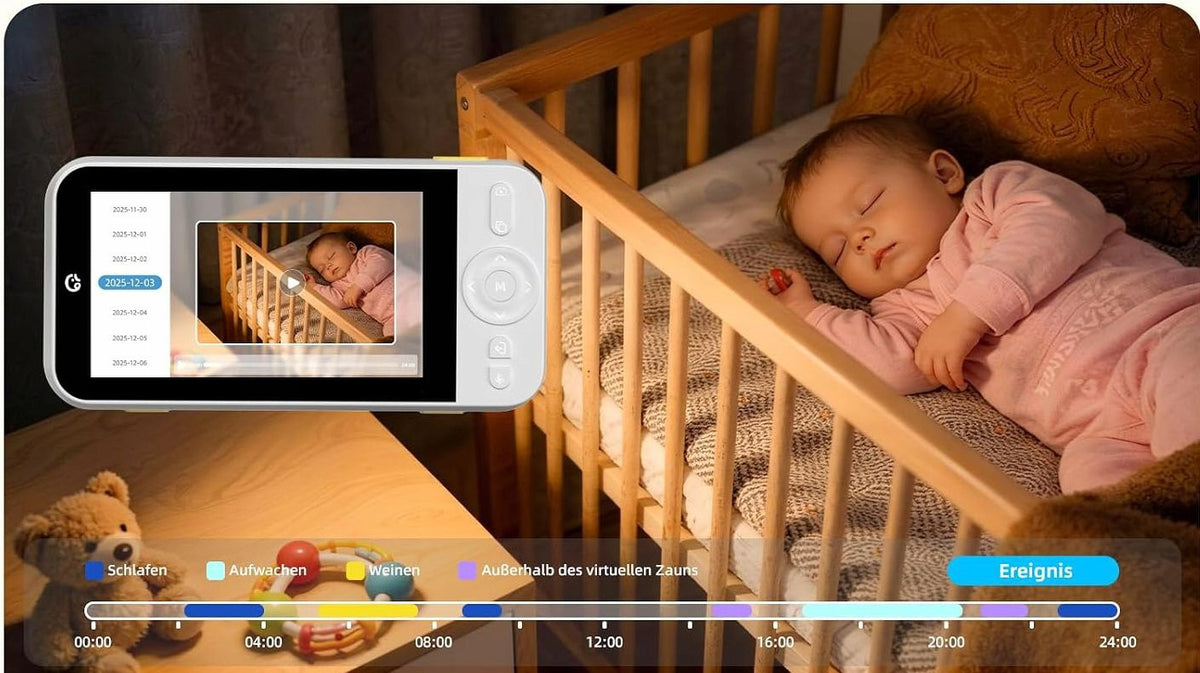 BABY MONITOR 2K UHD 5" Without Wi-Fi, Zoom 5x, 360, 6000mAh, SD 32GB Brand no brand