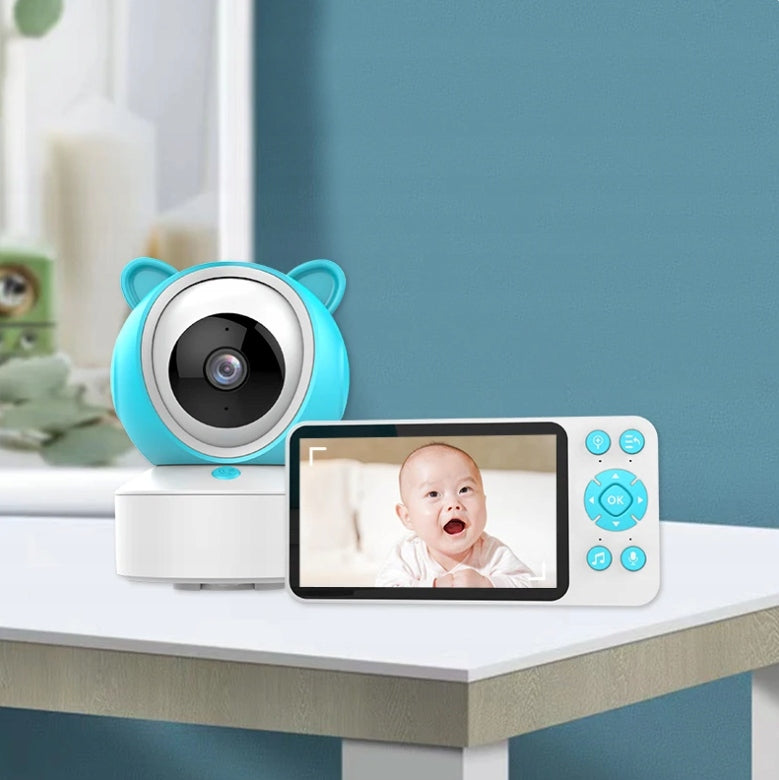 BABY MONITOR ELECTRIC ELECTRONIC WIFI WITH ROTARY CAMERA AND MONITOR APP Color white