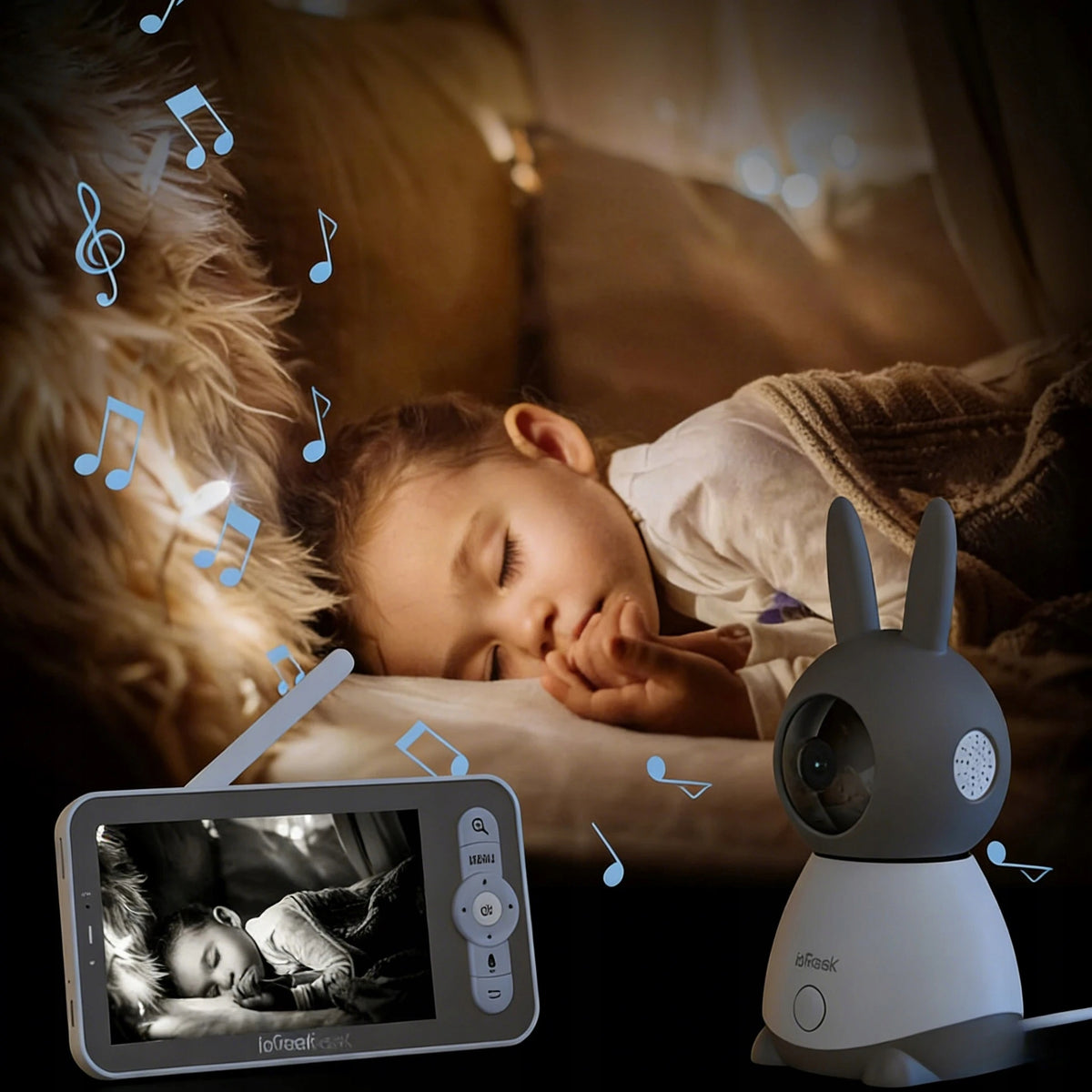BABY MONITOR ELECTRONIC HD ROTATING CAMERA FOR BABY Room 300M HOLDER Medical device no