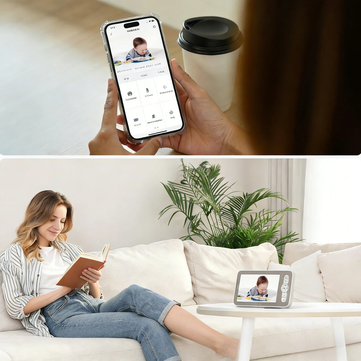 BABY MONITOR ELECTRONIC HD ROTATING CAMERA FOR BABY Room 300M HOLDER Packaging status original