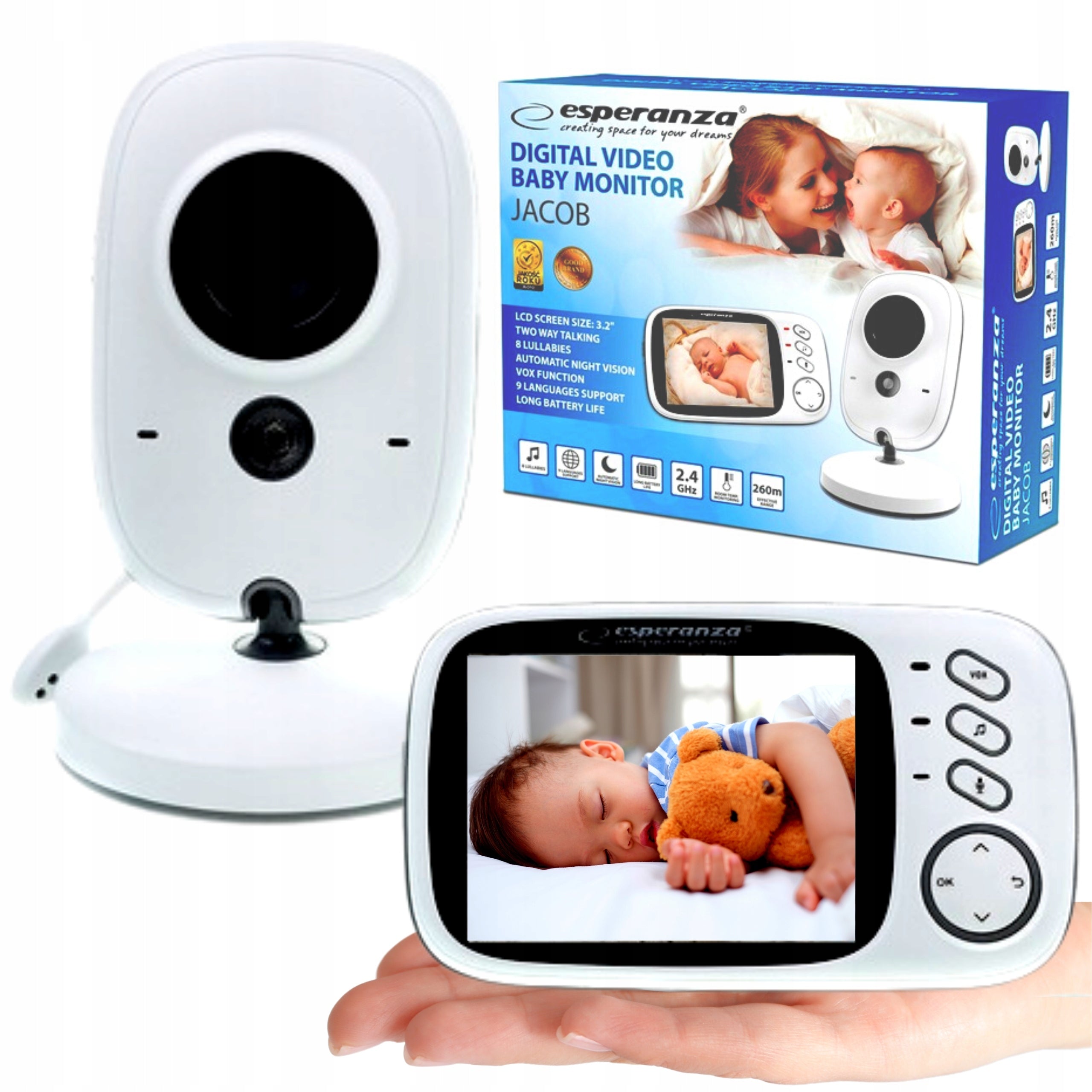 BABY MONITOR ELECTRONIC LIVE CAMERA LCD NIGHT MODE LCD SCREEN WITH MICROPHONE