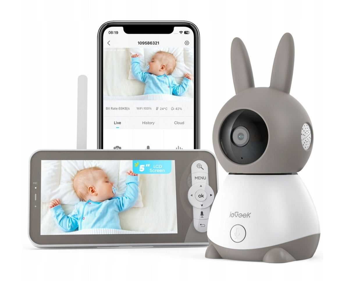 BABY MONITOR IEGEEK BABY 1T CAMERA ROTATING BABY MONITOR
