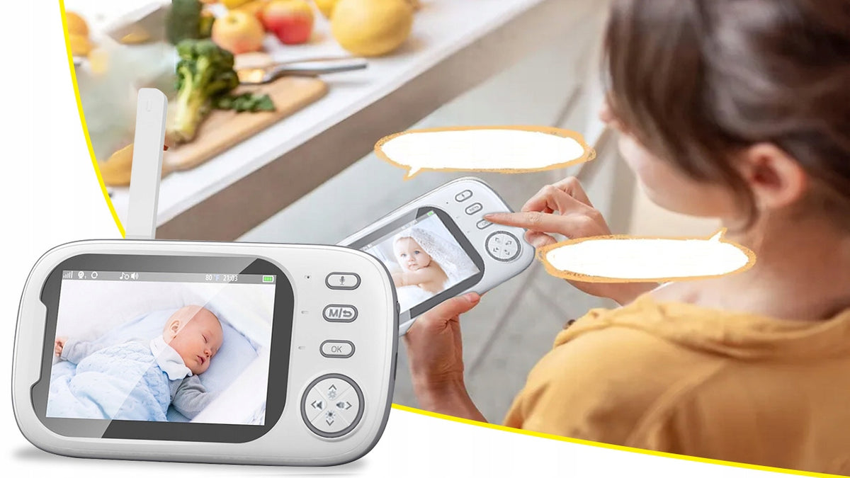 BABY MONITOR LIVE CAMERA NIGHT MODE THERMOMETER IPS HD 2000MAH Packaging status original