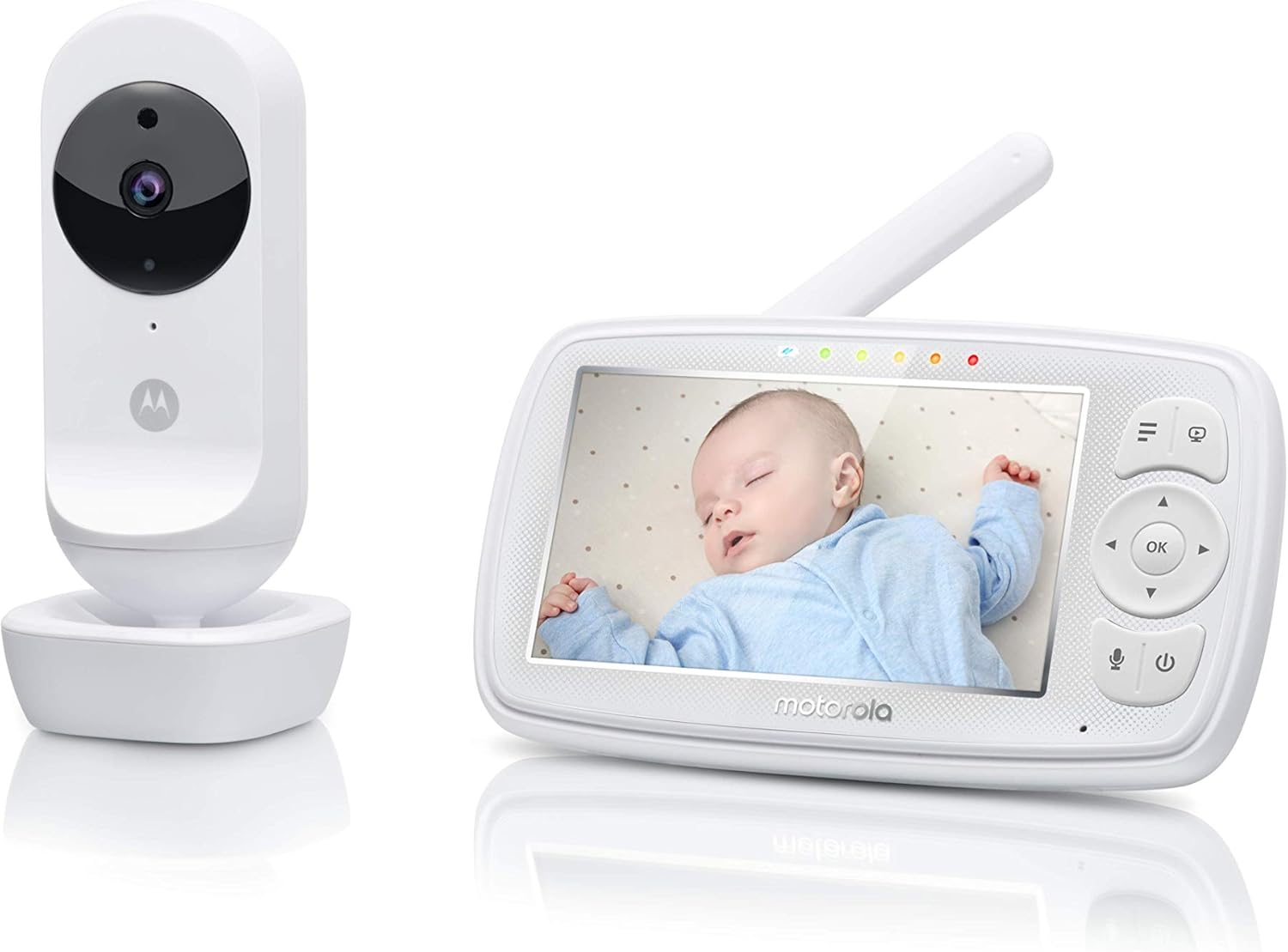 BABY MONITOR MOTOROLA WITH BABY HD VIDEO CAMERA WHITE VM44 WHITE Packaging status damaged