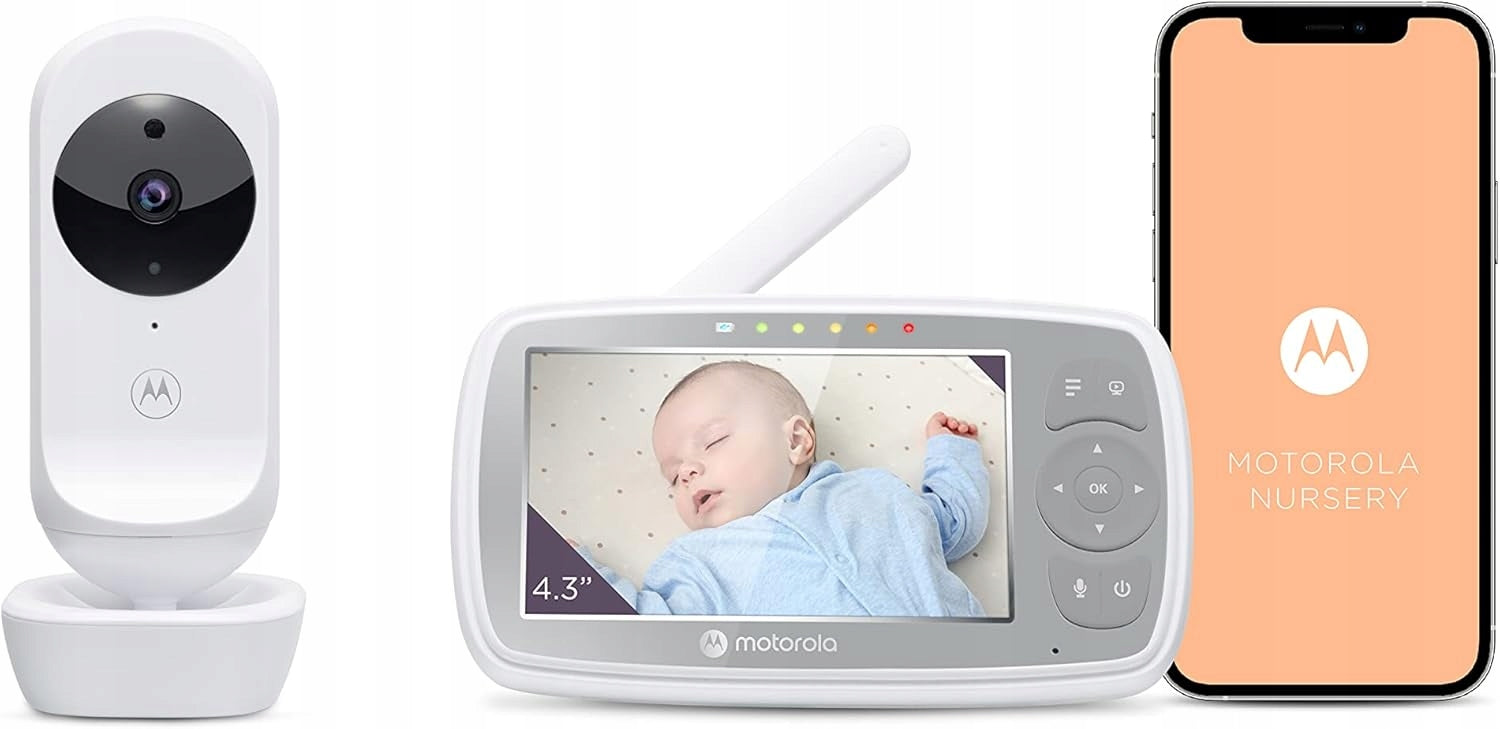 BABY MONITOR MOTOROLA WITH BABY HD VIDEO CAMERA WHITE VM44 WHITE