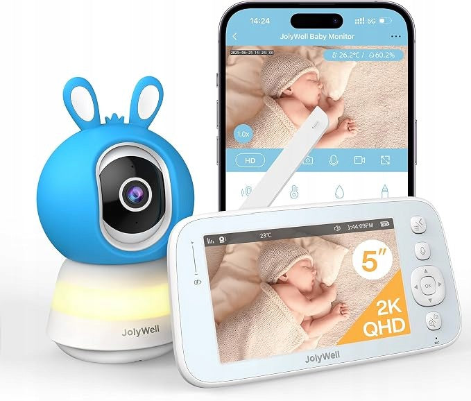 BABY MONITOR WITH CAMERA AND APP 5" IPS VOX ROTATING SMART