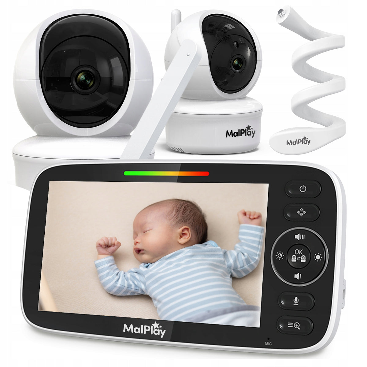 BABY MONITOR WITH CAMERA LIVE MONITOR NIGHT MODE VOX HD LCD 5”