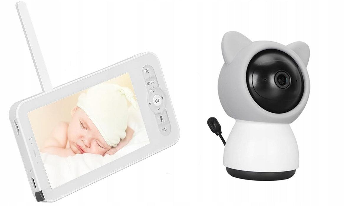 BABY MONITOR WITH WIFI CAMERA ROTATING FULL HD + LCD MONITOR 5" 4XZOOM Manufacturer code Inteligentna niania z ekranem LCD i WIFI