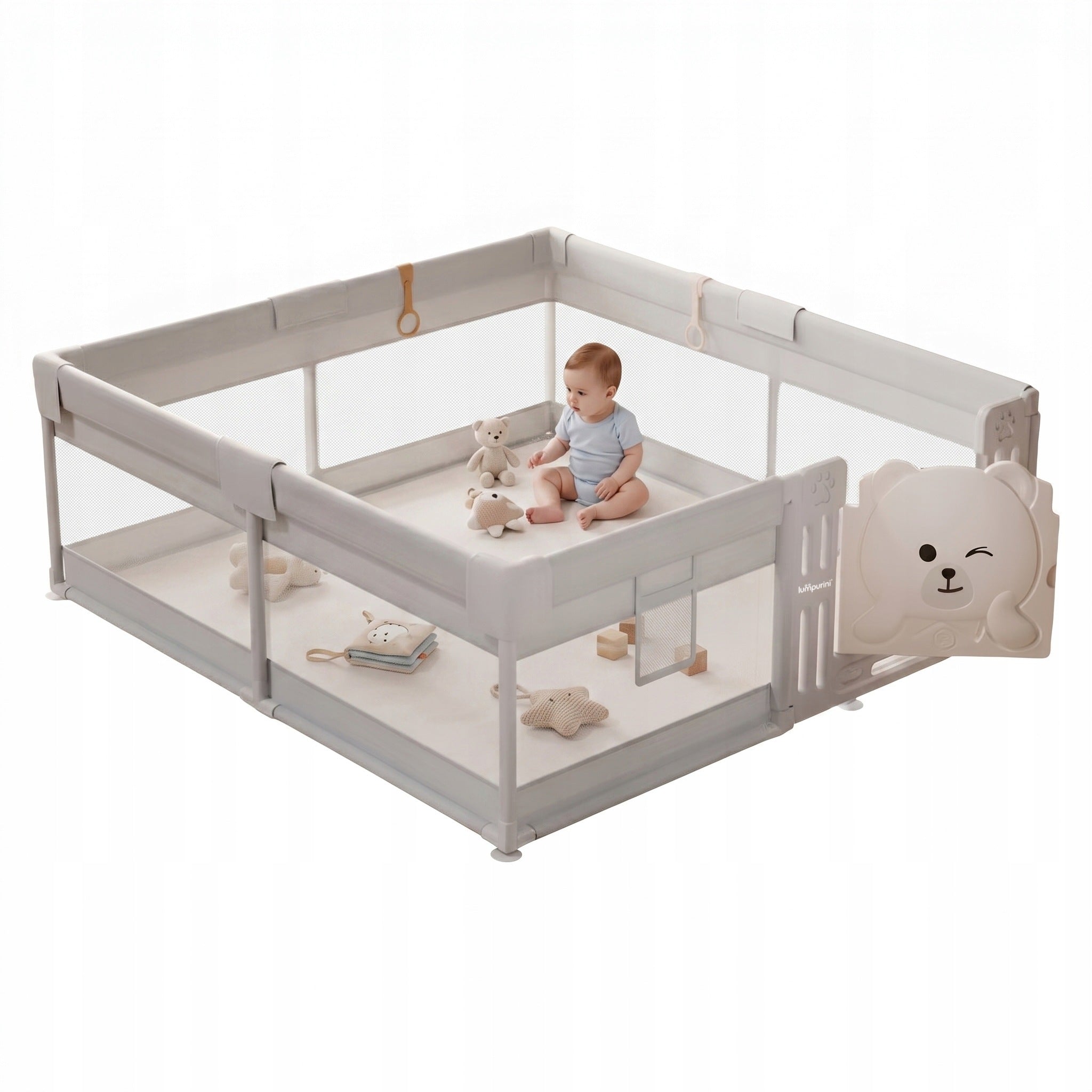 BABY PLAYPEN 150X180 SAFE POOL SQUARE TOYS WITH DOOR