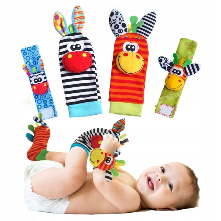 BABY RATTLE SOCKS HEADBANDS FOR HANDLES 4 PIECES SENSORY 3D Brand no brand