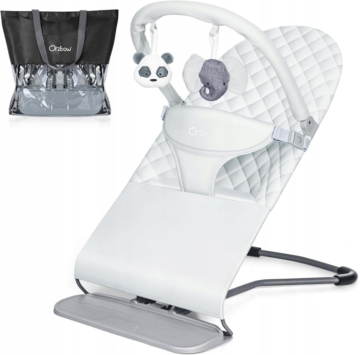 BABY ROCKER RECLINER ADJUSTABLE WITH HEADBAND