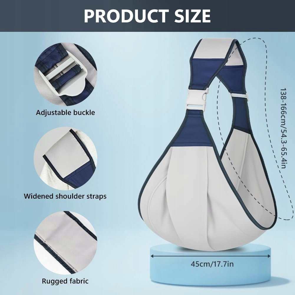 BABY SIDE CARRIER GREY COTTON ERGONOMIC UP TO 15 KG SIZE Brand no brand
