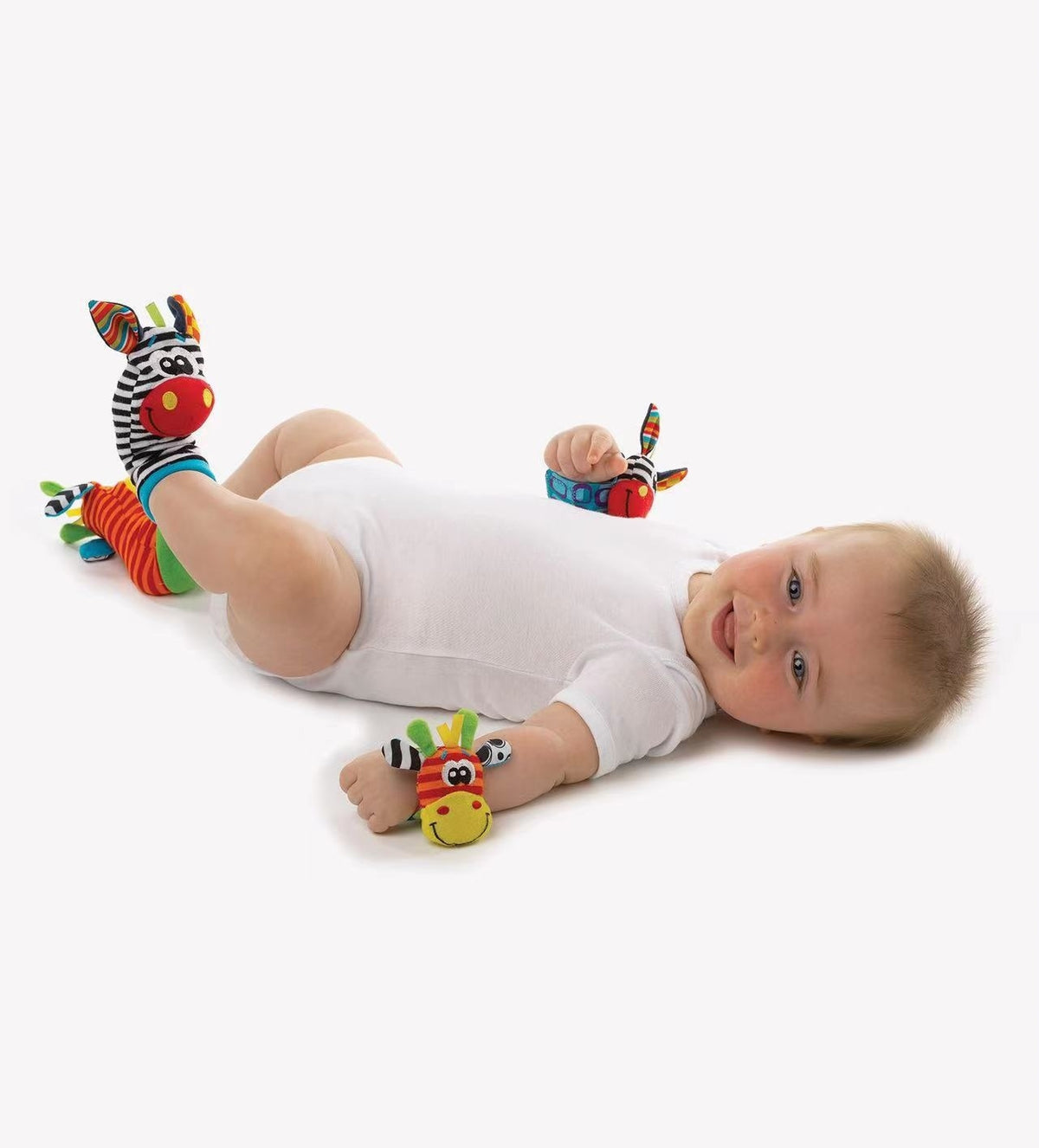 BABY SOCKS SENSORY RATTLES FOOT BANDS FEET HANDLE Brand no brand