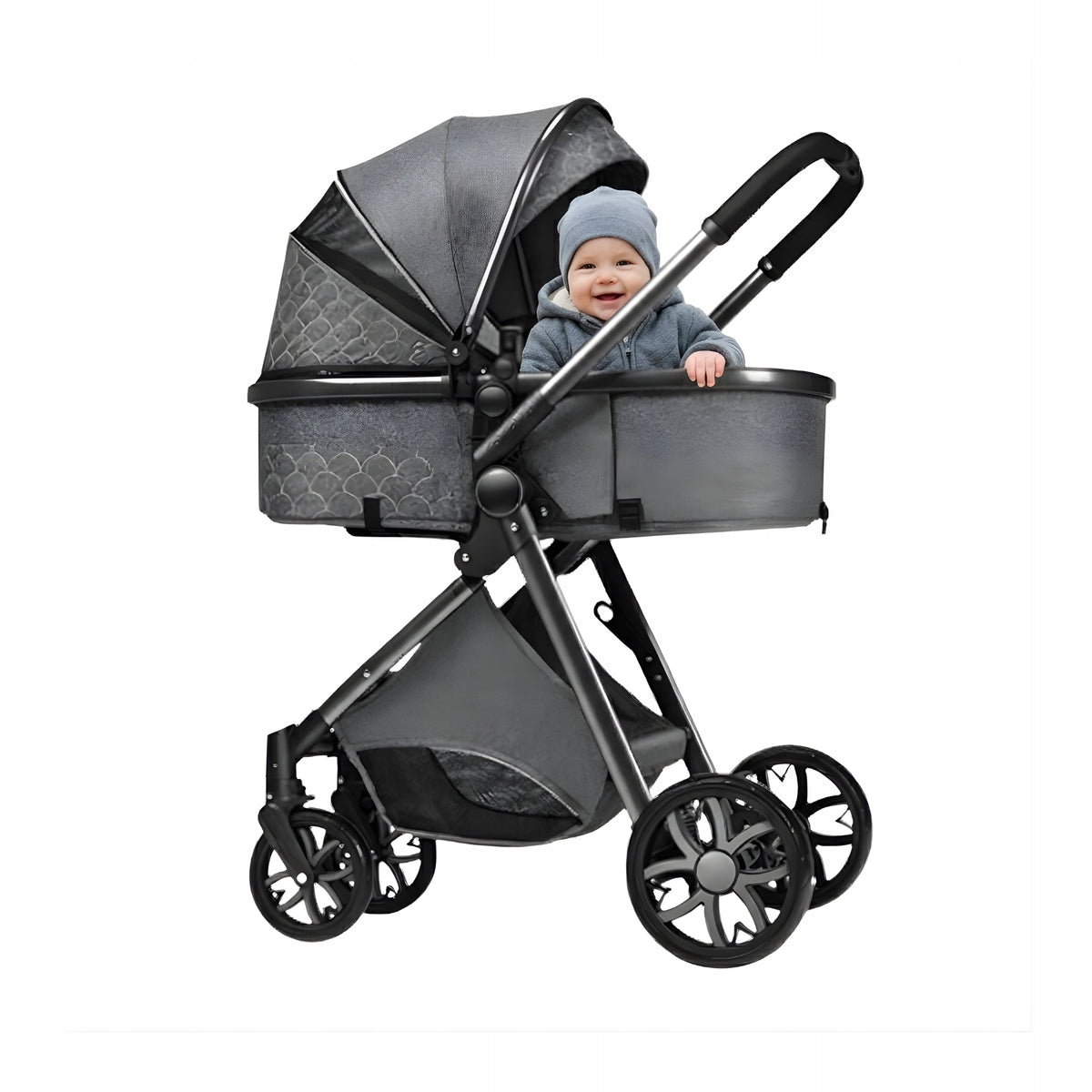 BABY STROLLER MULTIFUNCTIONAL GREY 3IN1 Manufacturer code 739L