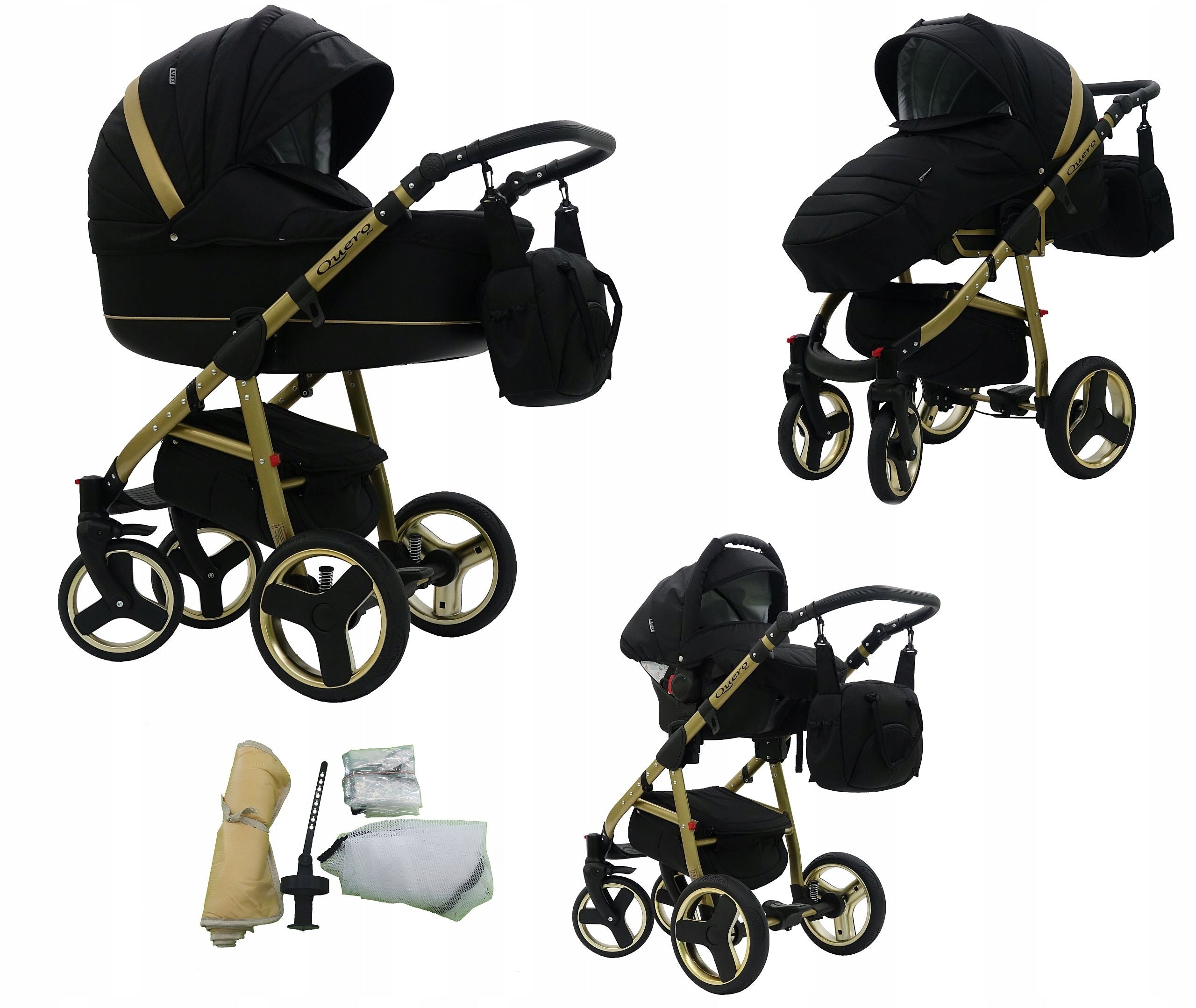 BABY STROLLER QUERO alu 3in1W1GOLD KAREX Brand Karex