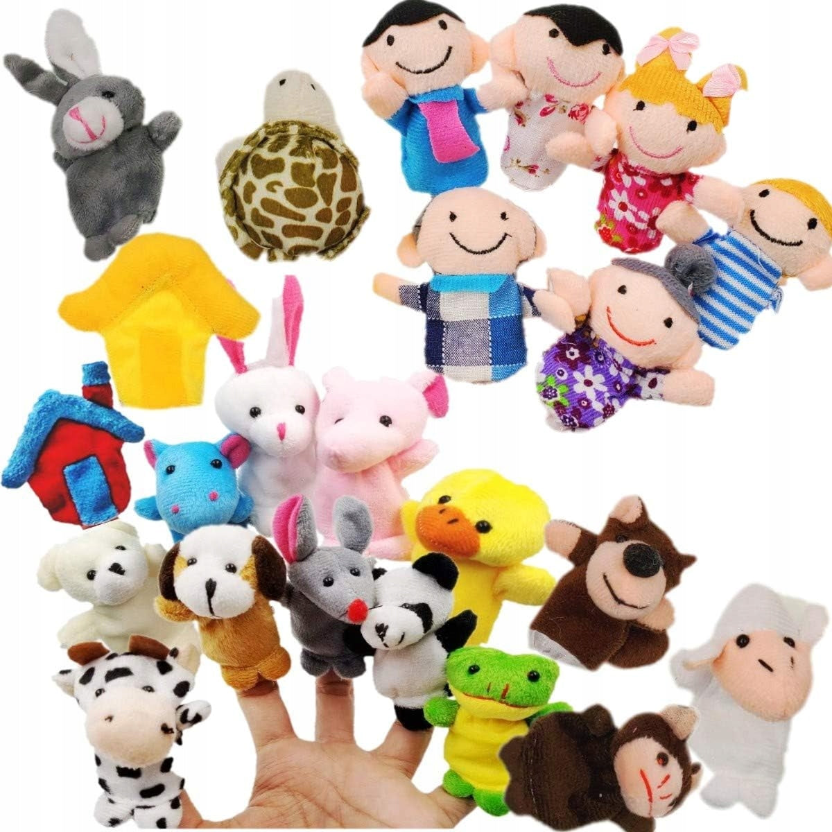 BABY TOY FINGER PUPPET SET 24 PIECES ANIMAL
