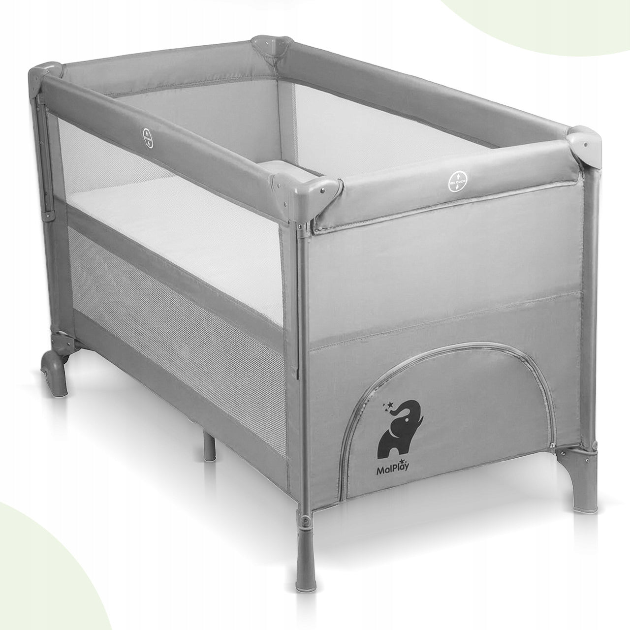 BABY TRAVEL COT FOLDING DELIVERY PLAYPEN BAG 60x120CM GREY Medical device no