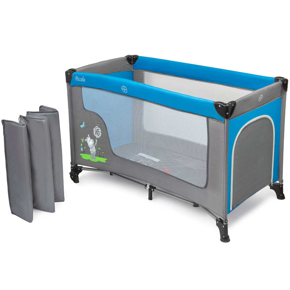 BABY TRAVEL COT WITH WHEELS WITH LOCK 126x71cm PLAYPEN MATTRESS Manufacturer code SDH127