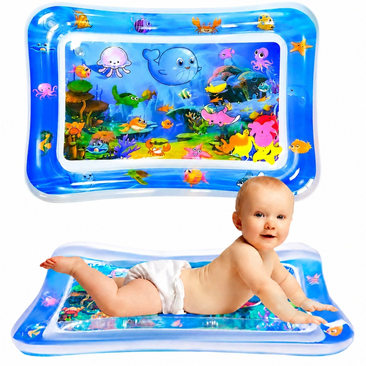 BABY WATER MAT PVC NON-SLIP TEAR RESISTANT BLUE Brand no brand