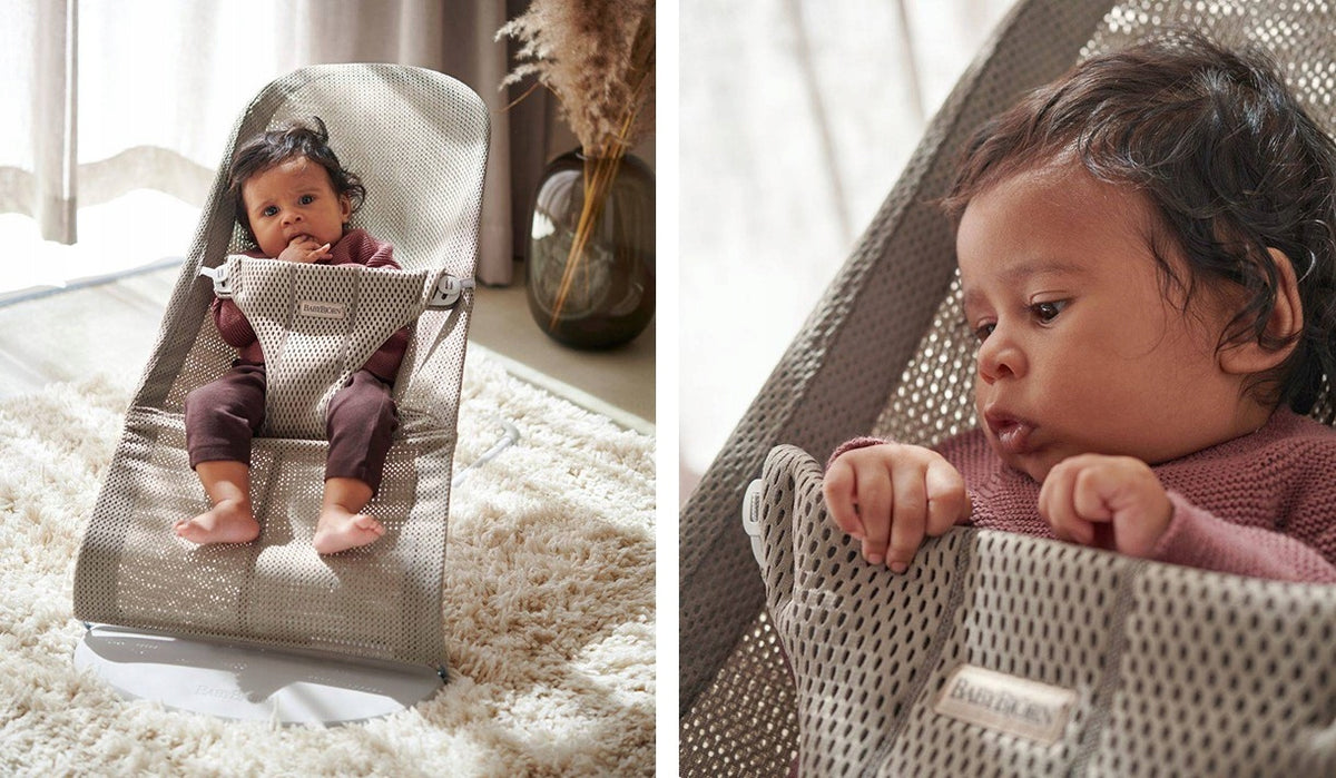 BABYBJORN BLISS MESH Sun Lounger and Seat in One to 2 Years Old Pink Brand BabyBjörn