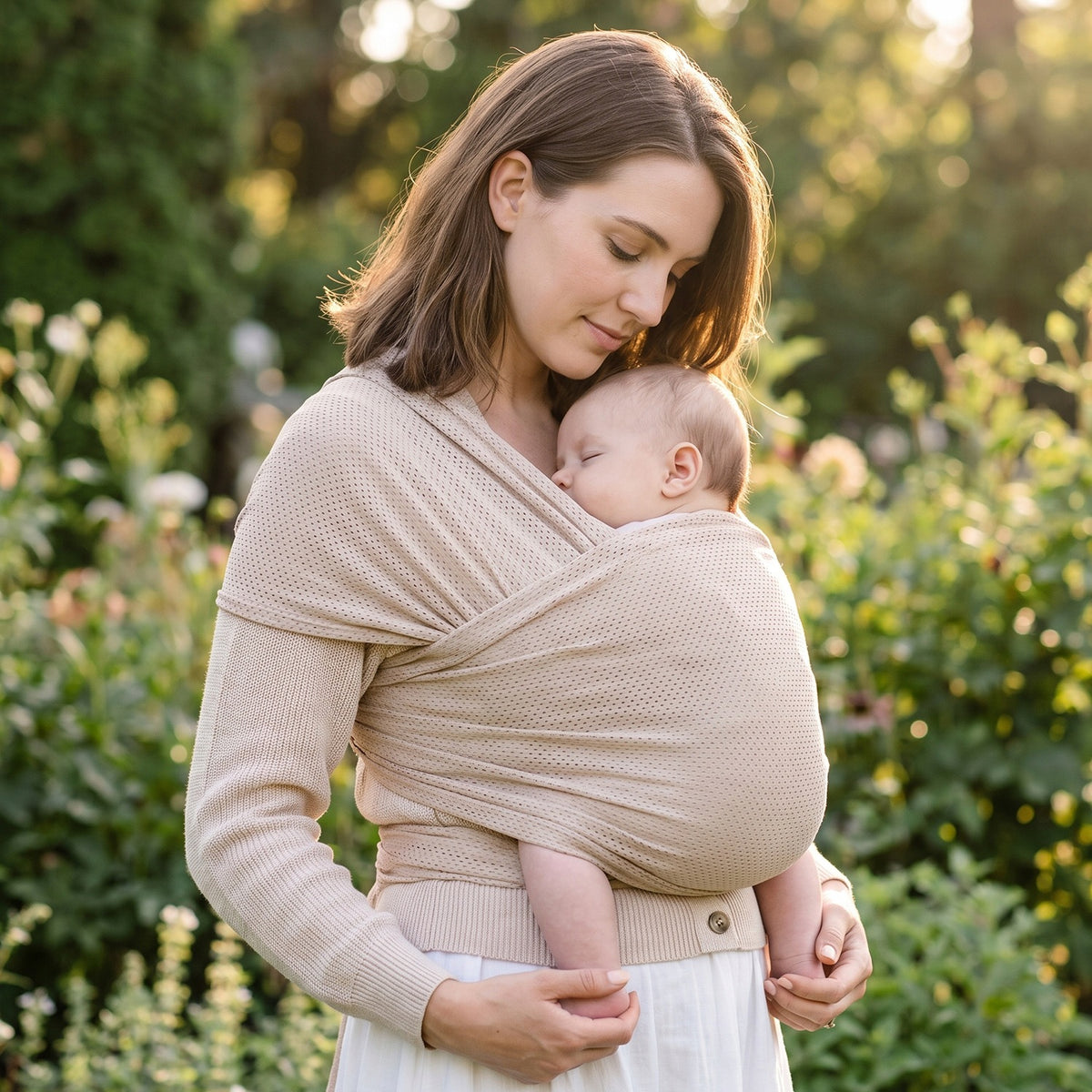 BABYWEARING SCARF ELASTIC 0.58X5.3M FOR NEWBORNS 3-15KG