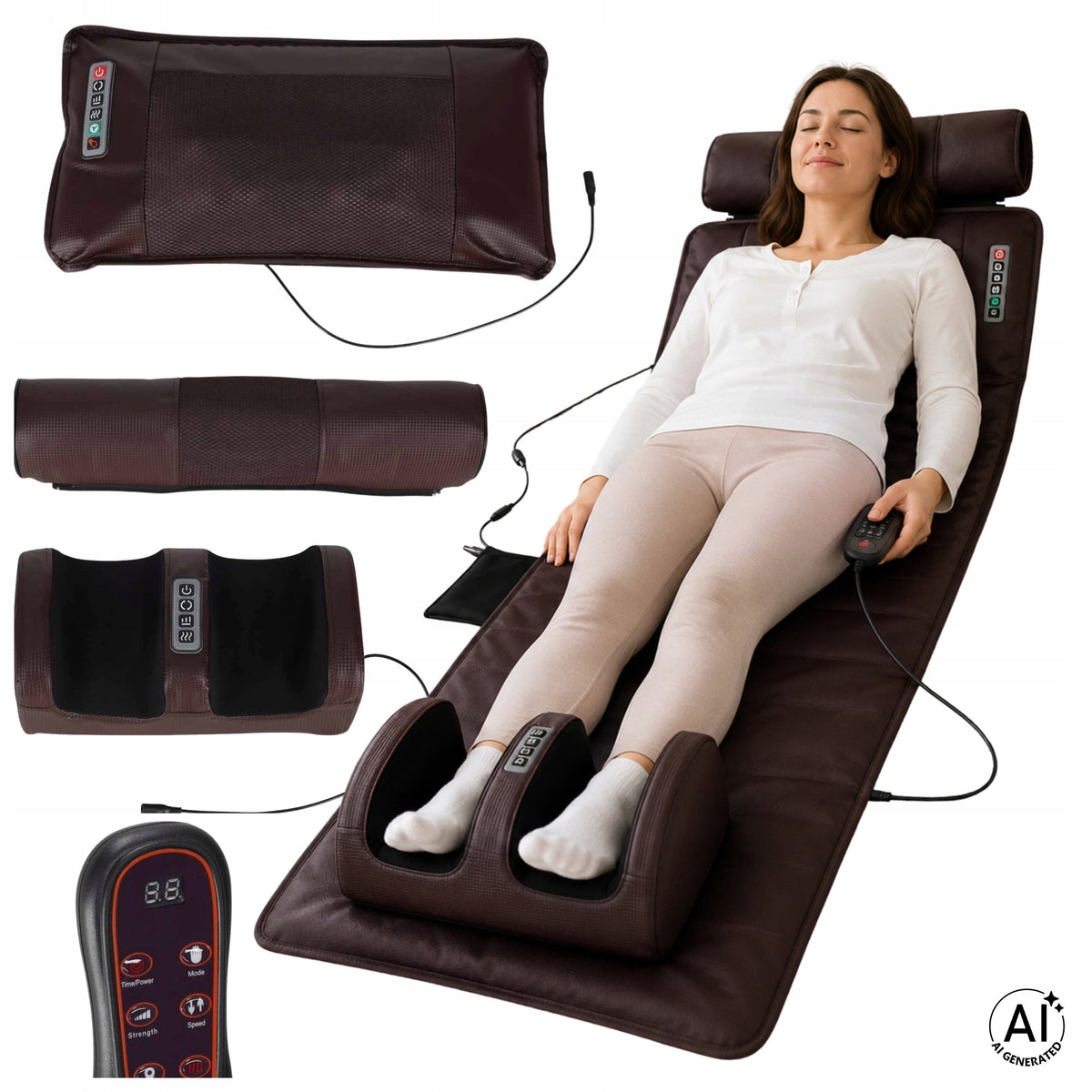 BACK BODY LEG MASSAGE MAT HEATING VIBRATION MASSAGE MATTRESS