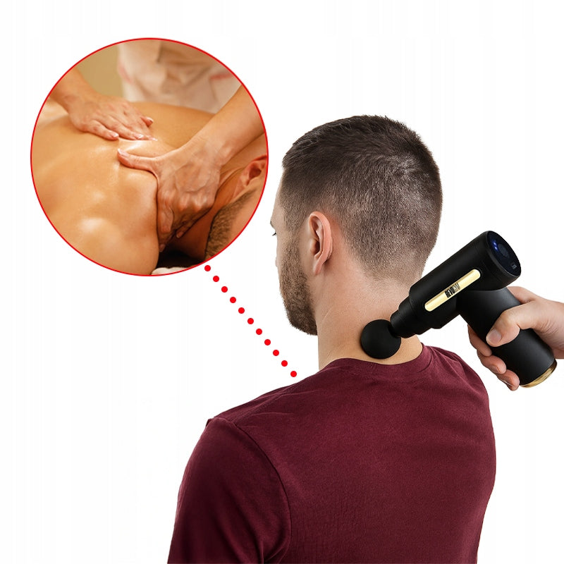 BACK MASSAGE GUN FOR FOOT BODY MASSAGE GUN USB-C REPLACEABLE TIPS Packaging status original