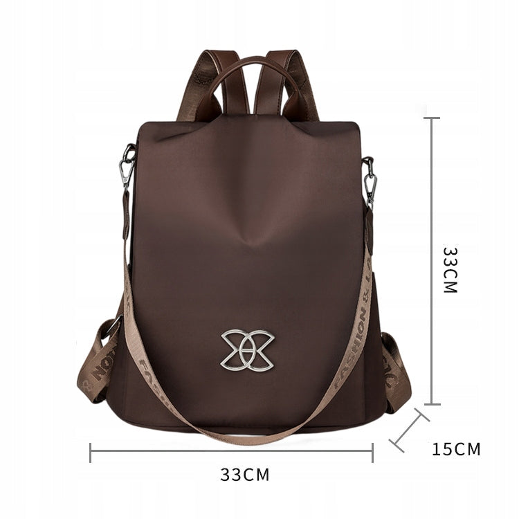 BACKPACK ANTI-THEFT BAG 2IN1 WATERPROOF ELEGANT WOMEN BROWN Packaging status original