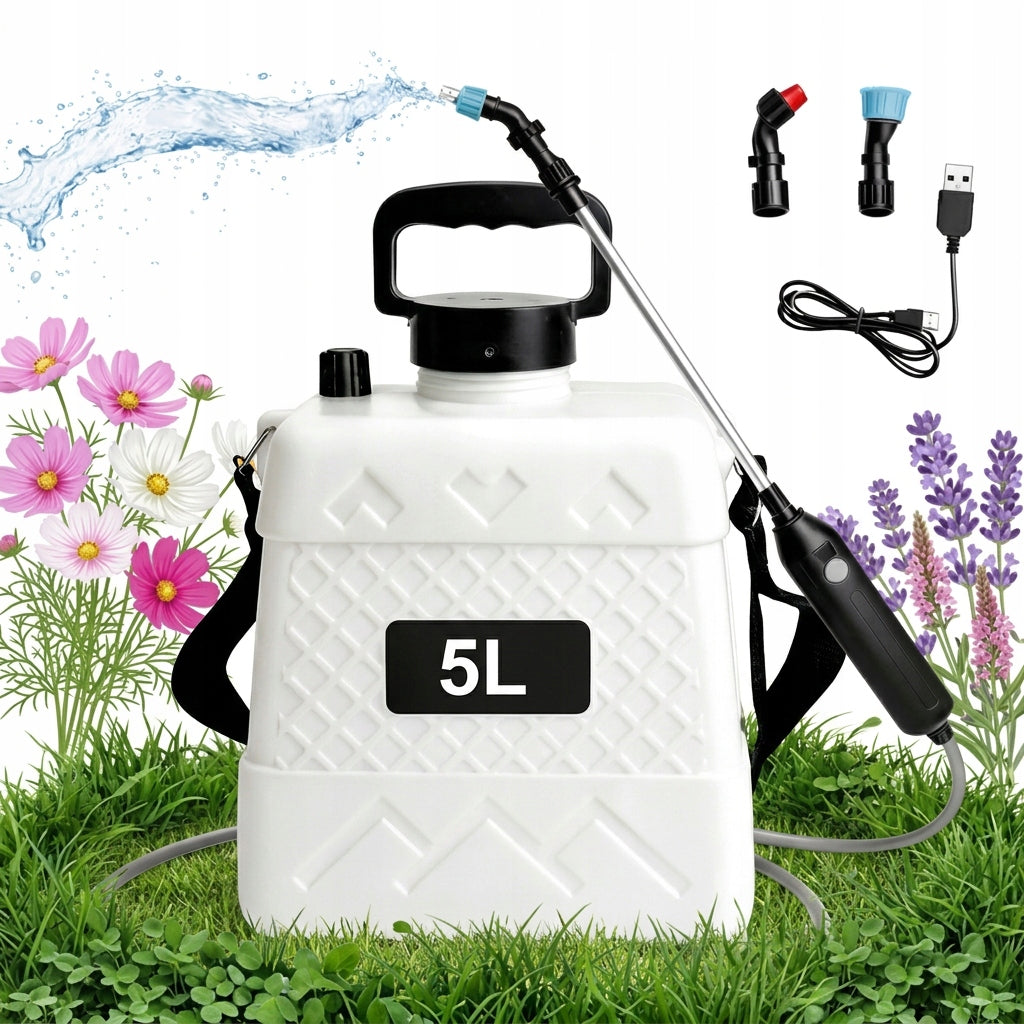 BACKPACK BATTERY SPRAYER LIGHTWEIGHT PORTABLE USB C 5L LANCE SET