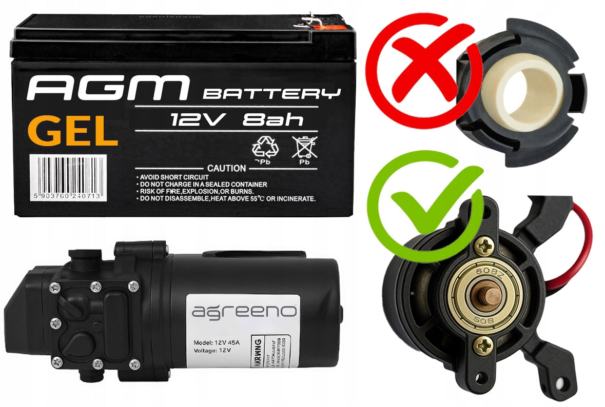 BACKPACK CORDLESS SPRAYER 12L LONG LIVE QUADRUPLE LANCE AG-353 Power supply rechargeable battery