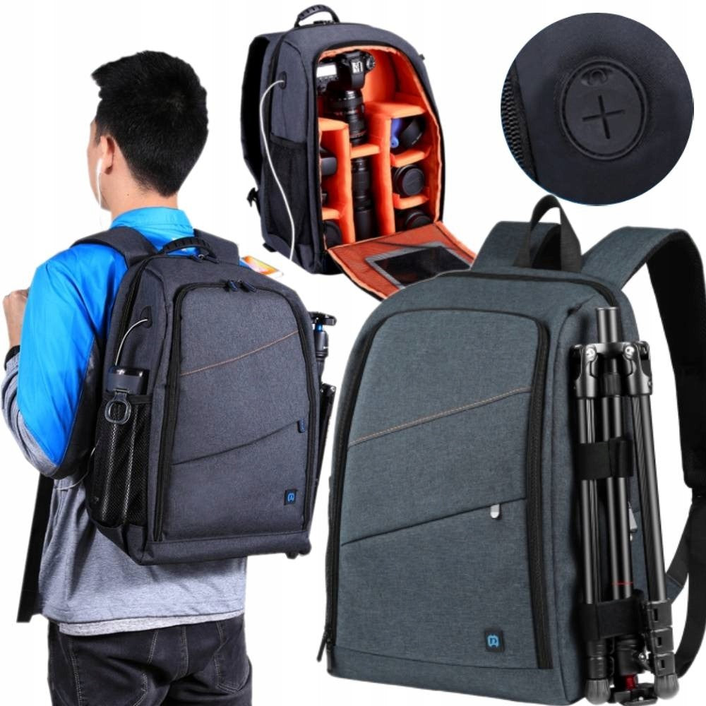 BACKPACK PHOTO BAG FOR CAMERA LENS LAPTOP TABLET GOPRO Packaging status original