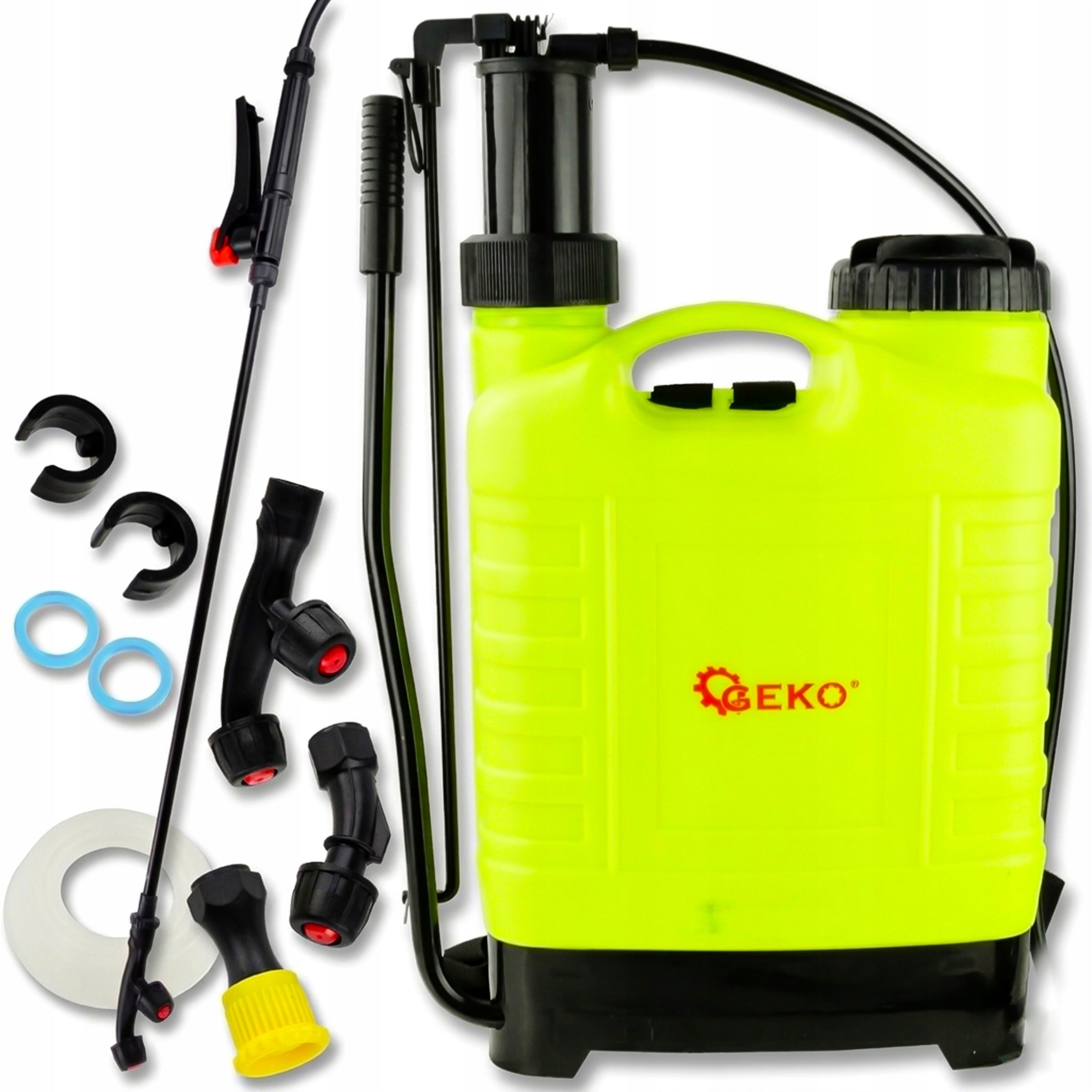 BACKPACK PRESSURE SPRAYER 18L PRESSURE PUMP PVC HOSE 3 TIPS