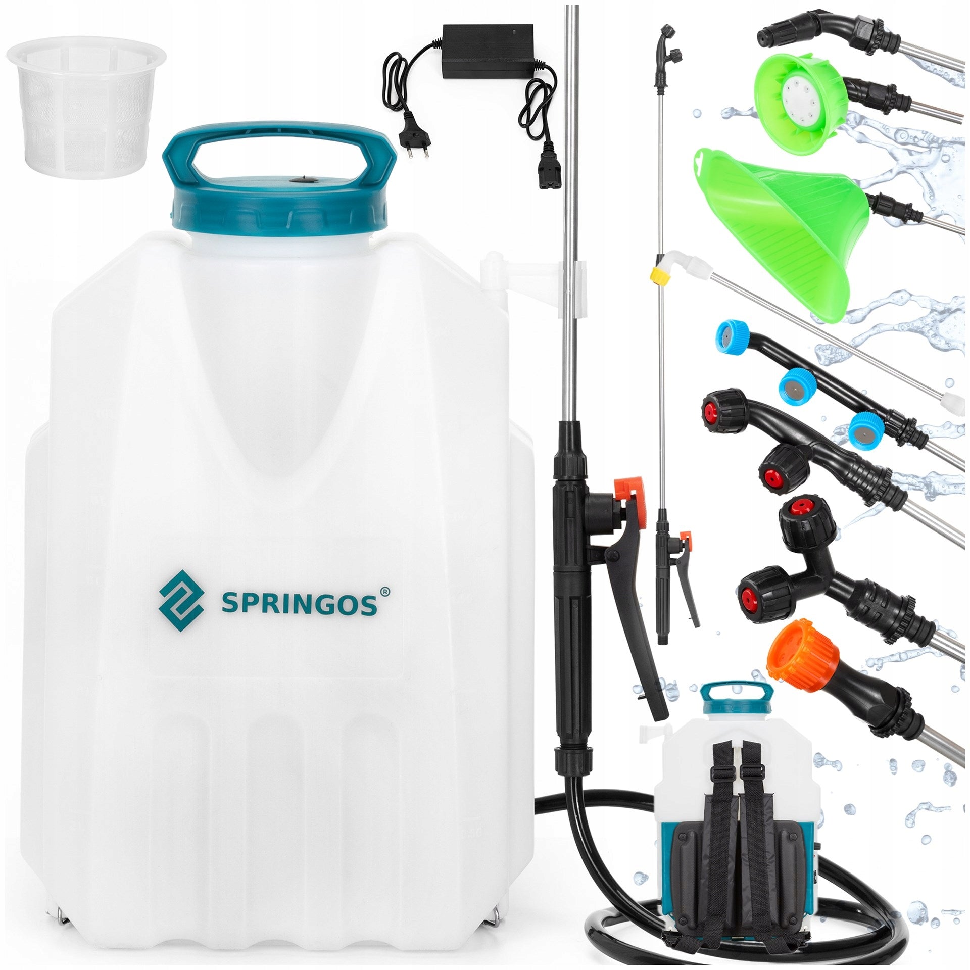 BACKPACK SPRAYER 12V ELECTRIC 12L PRESSURE GARDEN+6 NOZZLES STRONG Tank capacity 12 l