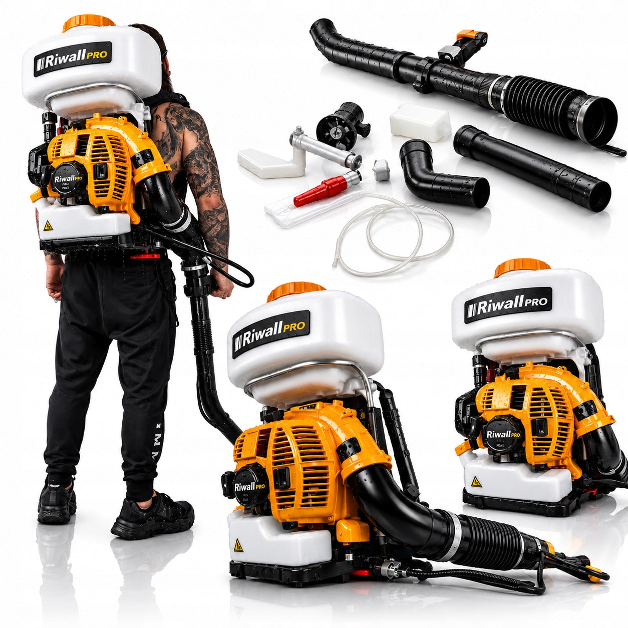 BACKPACK SPRAYER COMBUSTION BLOWER 2in1 14L RIWALL RPSD52 SEEDER
