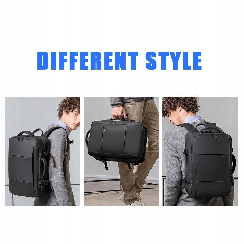 BACKPACK SUITCASE 2in1 BANGE for LAPTOP EXPANDABLE FOR AIRPLANE Color black