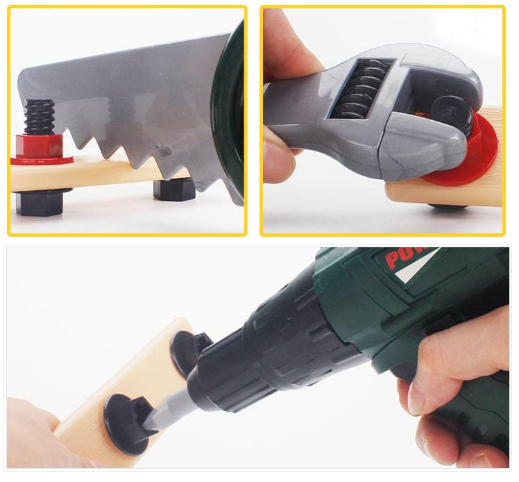 BACKPACK TOOLS FOR CHILDREN WORKSHOP SET XXL DRILL HAMMER WRENCH SAW EAN (GTIN) 5903772582796