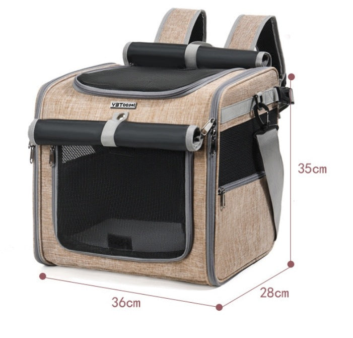 BACKPACK TRANSPORTER DOG CAT BAG FOLDING PLAYPEN XL 36*28*35cm, XL Packaging status original