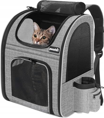 BACKPACK TRANSPORTER FOR CAT AND DOG UP TO 15 KG WITH MESH AND POCKETS Packaging status original