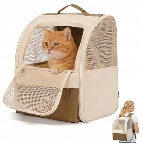 BACKPACK TRANSPORTER FOR DOG AND CAT FOLDABLE WATERPROOF UP TO 15 KG Packaging status original