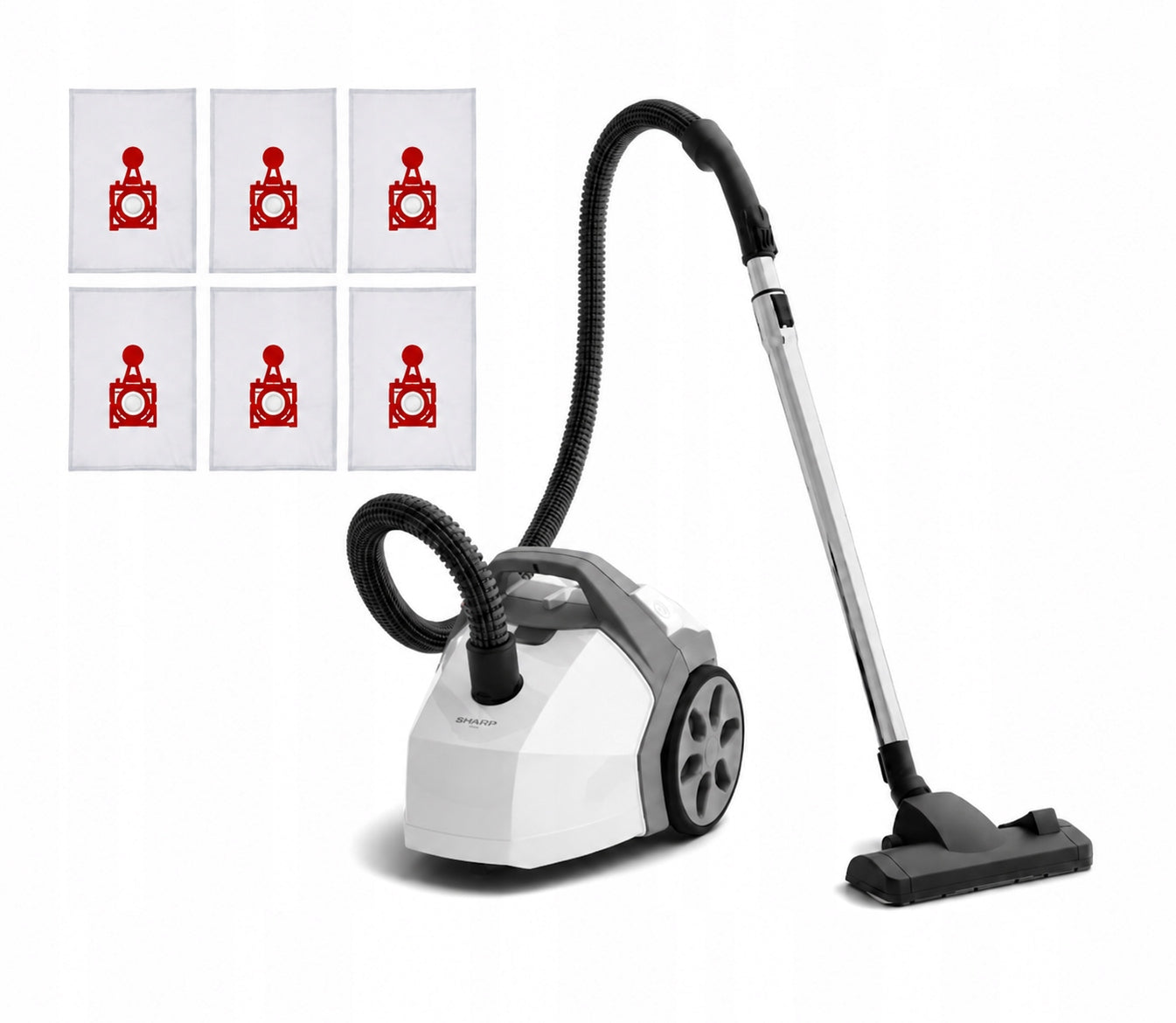 BAGGED VACUUM CLEANER DYNAMIC+ SMAPP 608.2 4L WHITE + 6 BAGS