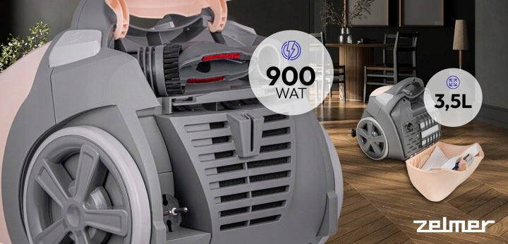 BAGGED VACUUM CLEANER ZELMER ANTEK TRADITIONAL WITH HEPA FILTER TURBO BRUSH 900W Brand Zelmer