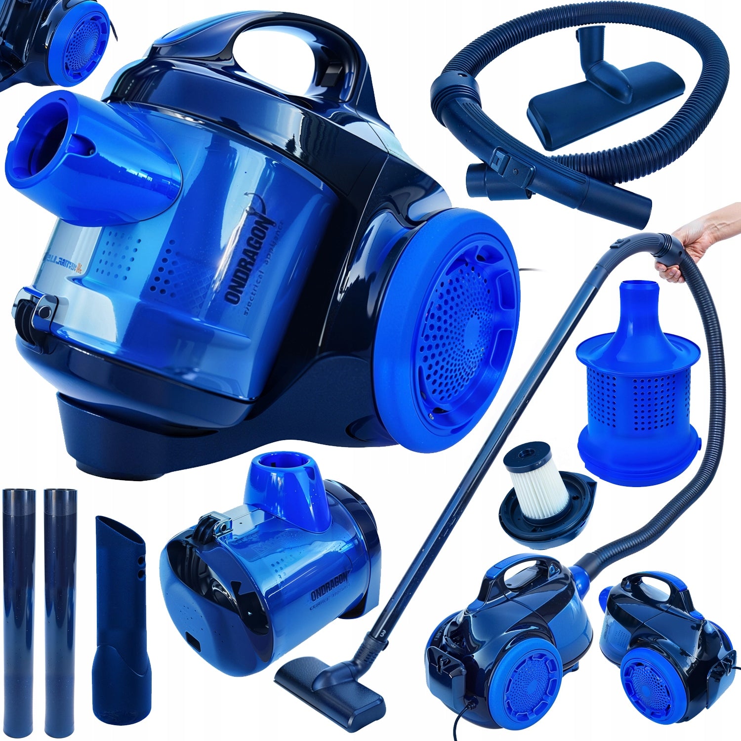 BAGLESS CYCLONE VACUUM CLEANER 3999W 2L ONDRAGON LIGHT HEPA FILTER POWERFUL