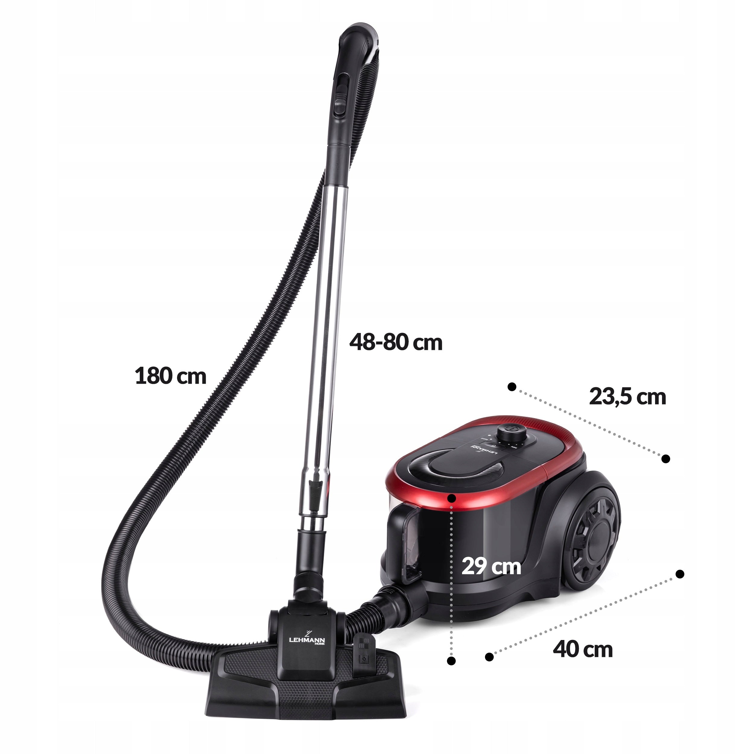 BAGLESS CYCLONE VACUUM CLEANER WITH POWER CONTROL 2x HEPA FILTER POWERFUL 4000W Vacuum cleaner type bagless