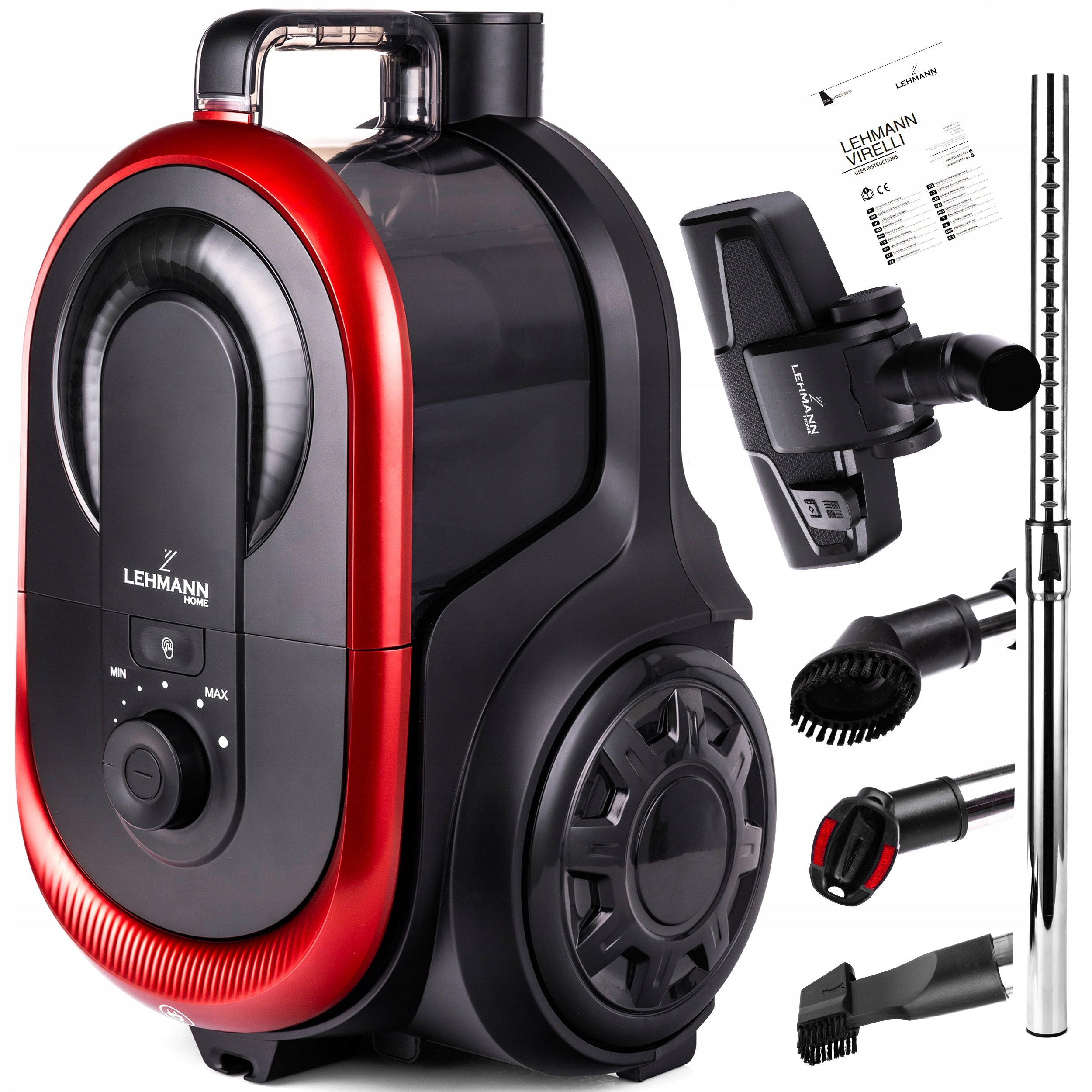 BAGLESS CYCLONE VACUUM CLEANER WITH POWER CONTROL 2x HEPA FILTER POWERFUL 4000W