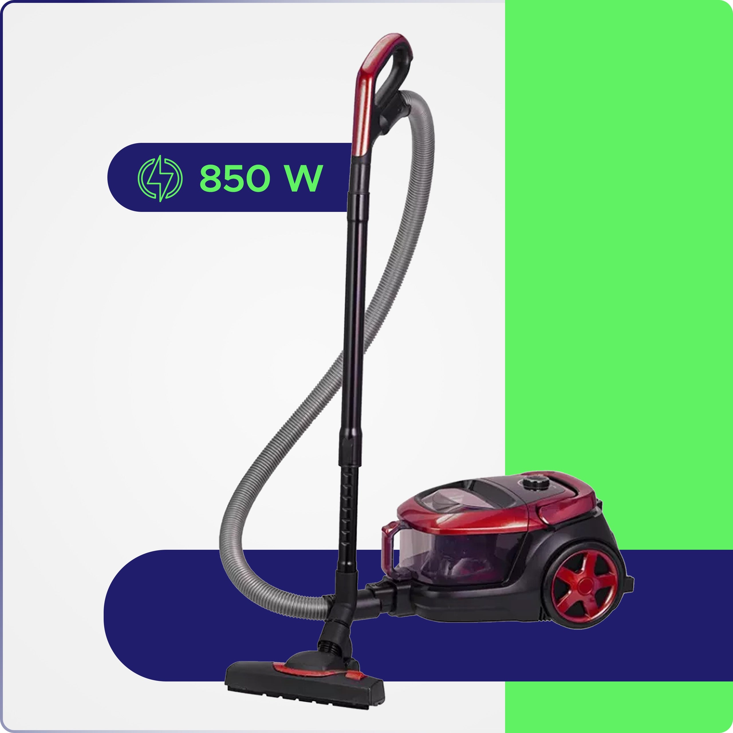 BAGLESS VACUUM CLEANER MPM MOD-61 CYCLONE POWERFUL 850W HEPA13 TURBO BRUSH Model MOD-61